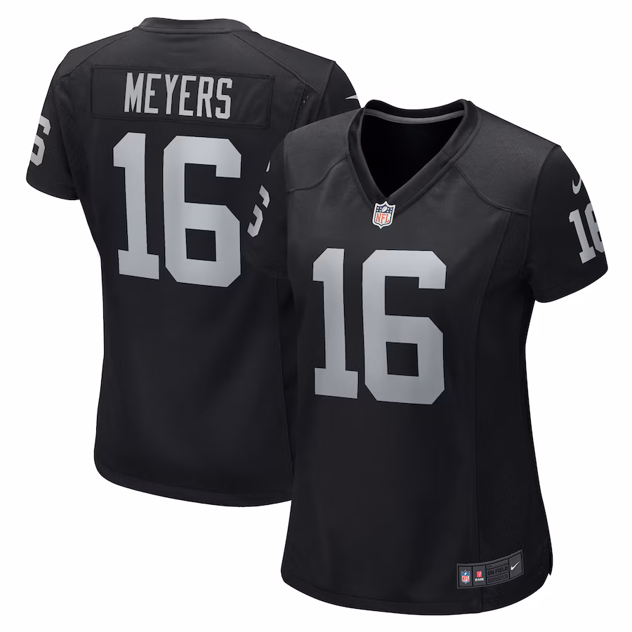 Women's Las Vegas Raiders Jakobi Meyers Nike Black Game Player Jersey - SUjersey01