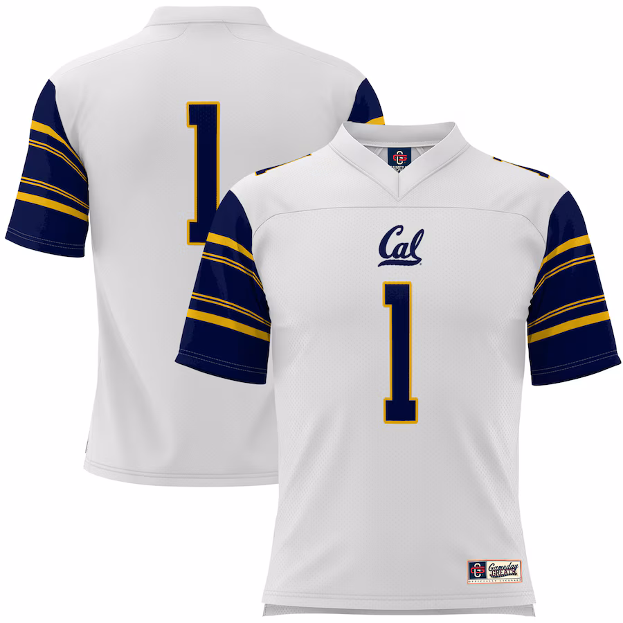 Youth GameDay Greats #1 White Cal Bears Football Jersey - SUjersey01