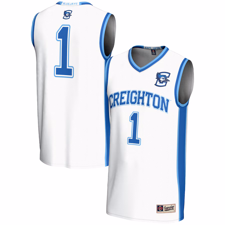 Youth GameDay Greats #1 White Creighton Bluejays Lightweight Basketball Jersey - SUjersey01