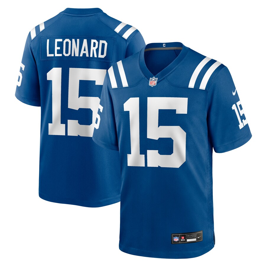 Men's Indianapolis Colts Riley Leonard Nike Royal Team Game Jersey - SUjersey01