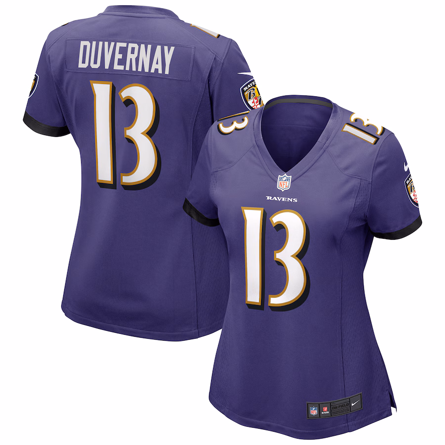 Women's Baltimore Ravens Devin Duvernay Nike Purple Game Jersey - SUjersey01