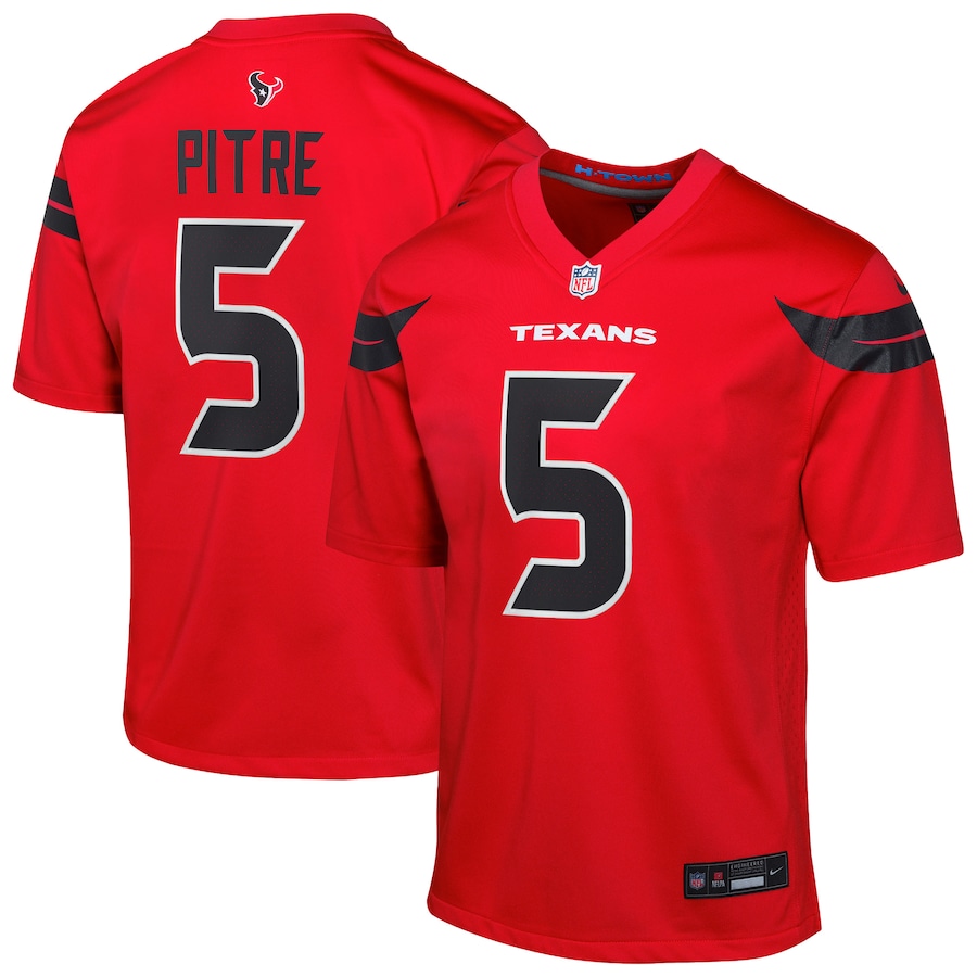 Youth Houston Texans Jalen Pitre Nike Red Game Jersey - SUjersey01