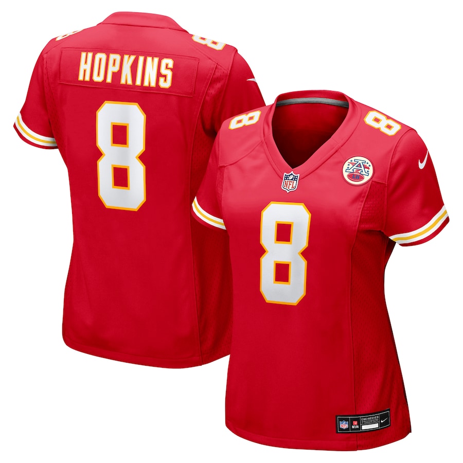 Women's Kansas City Chiefs DeAndre Hopkins Nike Red Player Game Jersey - SUjersey01