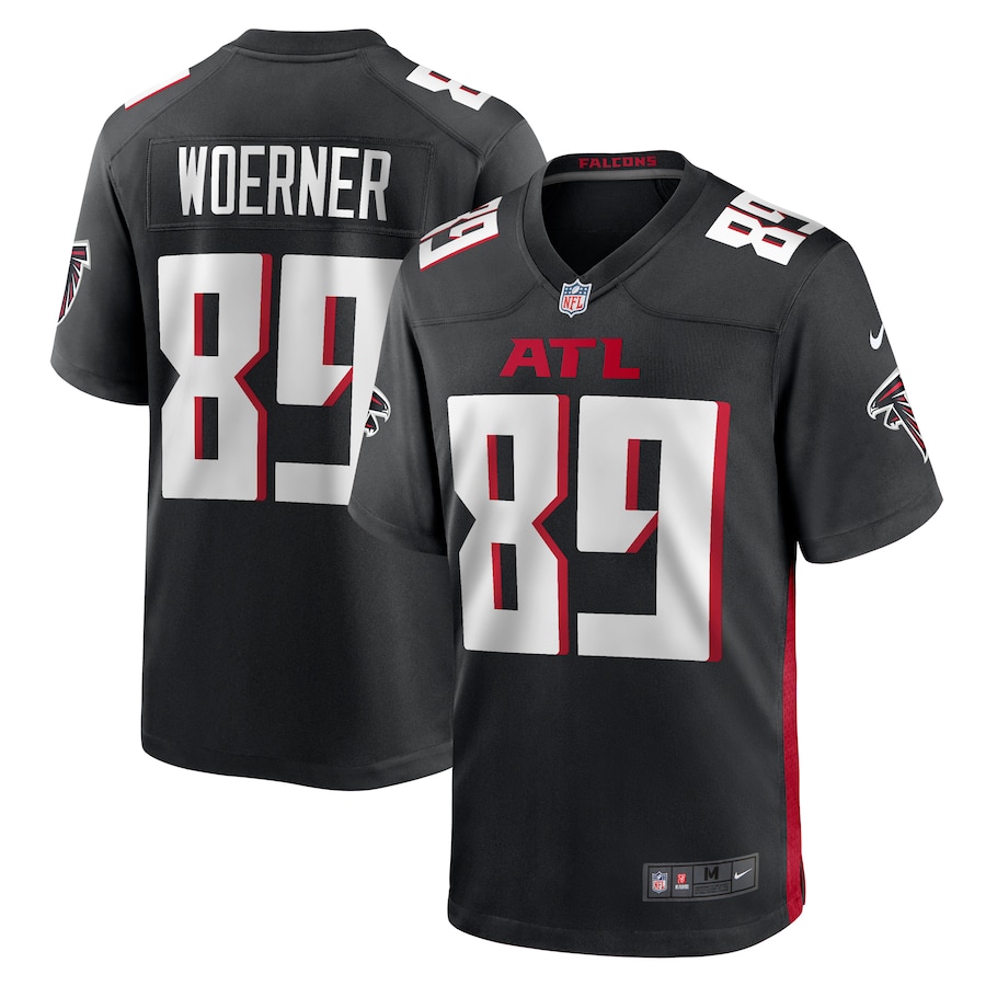 Men's Atlanta Falcons Charlie Woerner Nike  Black  Game Jersey - SUjersey01