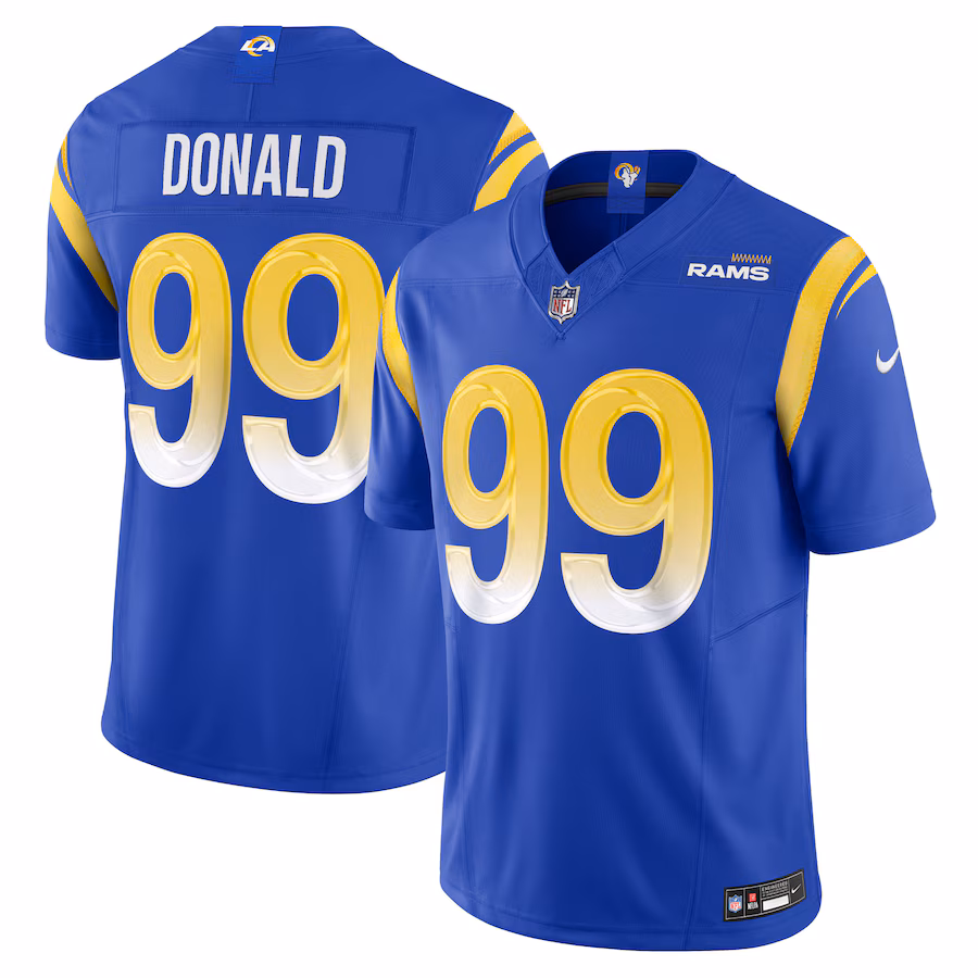 Men's Los Angeles Rams Aaron Donald Nike Royal Vapor F.U.S.E. Limited Jersey - SUjersey01
