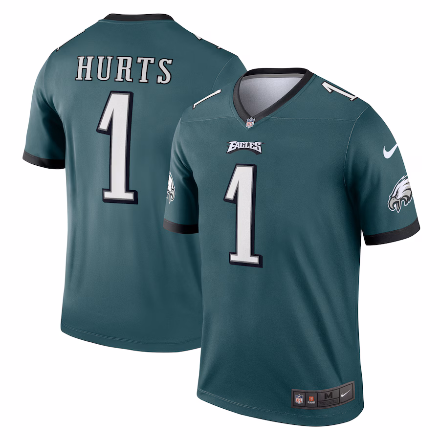 Men's Philadelphia Eagles Jalen Hurts Nike Midnight Green Legend Jersey - SUjersey01