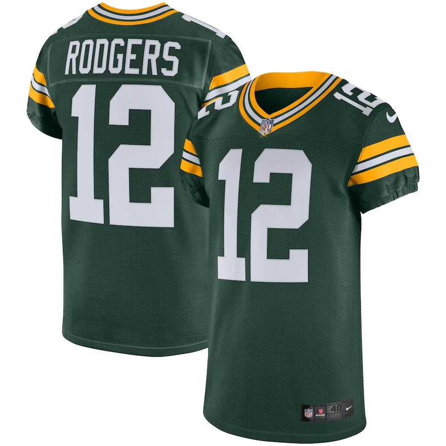 Men's Green Bay Packers Aaron Rodgers Nike Green Vapor Elite Jersey - SUjersey01