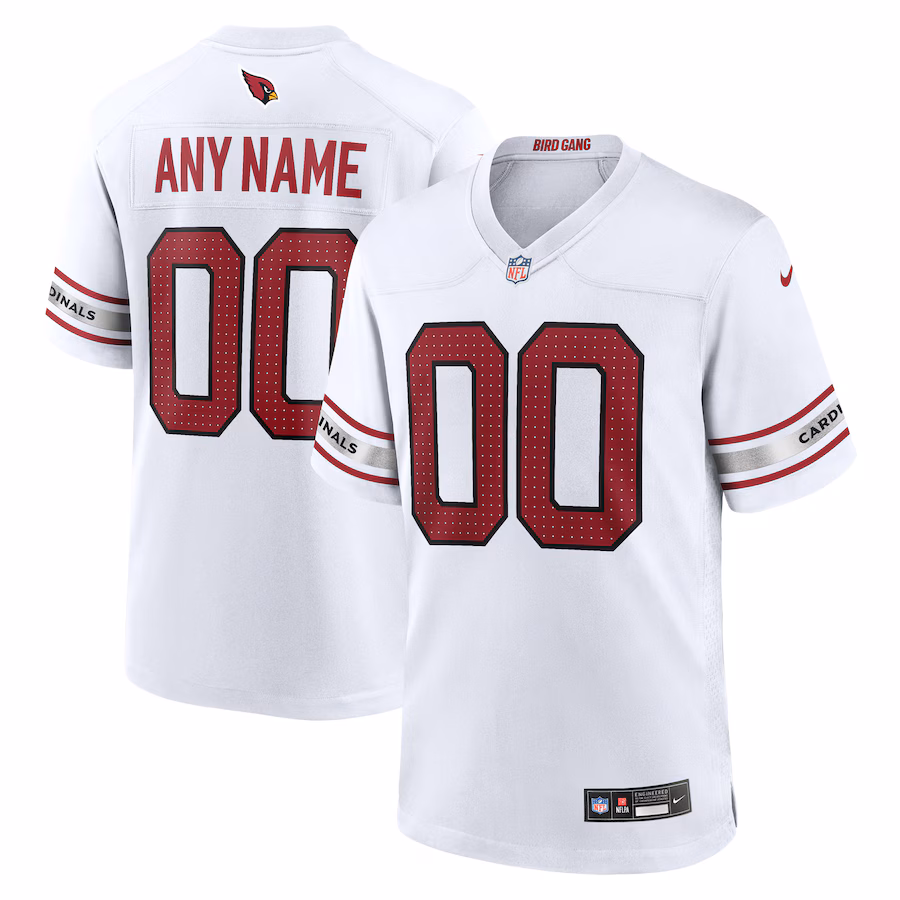 Men's Arizona Cardinals Nike White Custom Game Jersey - SUjersey01