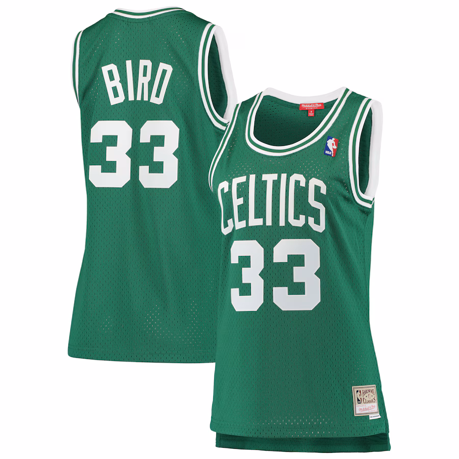 Women's Boston Celtics Larry Bird Mitchell & Ness Green 1985-86 Hardwood Classics Swingman Jersey - SUjersey01