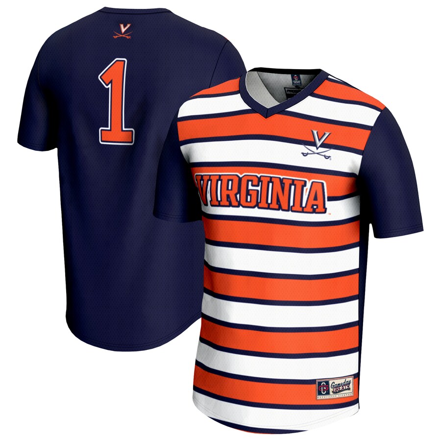 Unisex GameDay Greats #1 Navy Virginia Cavaliers Lightweight Soccer Fashion Jersey - SUjersey01
