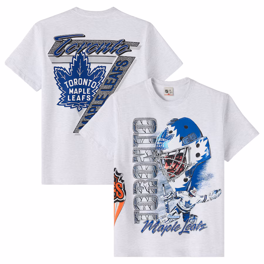 Men's Toronto Maple Leafs OVO x NHL Heather Gray Retro T-Shirt - SUjersey01