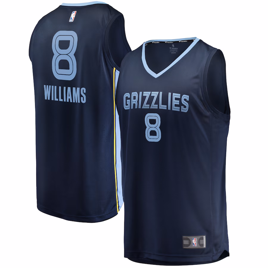 Men's Memphis Grizzlies Fanatics Navy Ziaire Williams Fast Break Replica Jersey - Icon Edition - SUjersey01