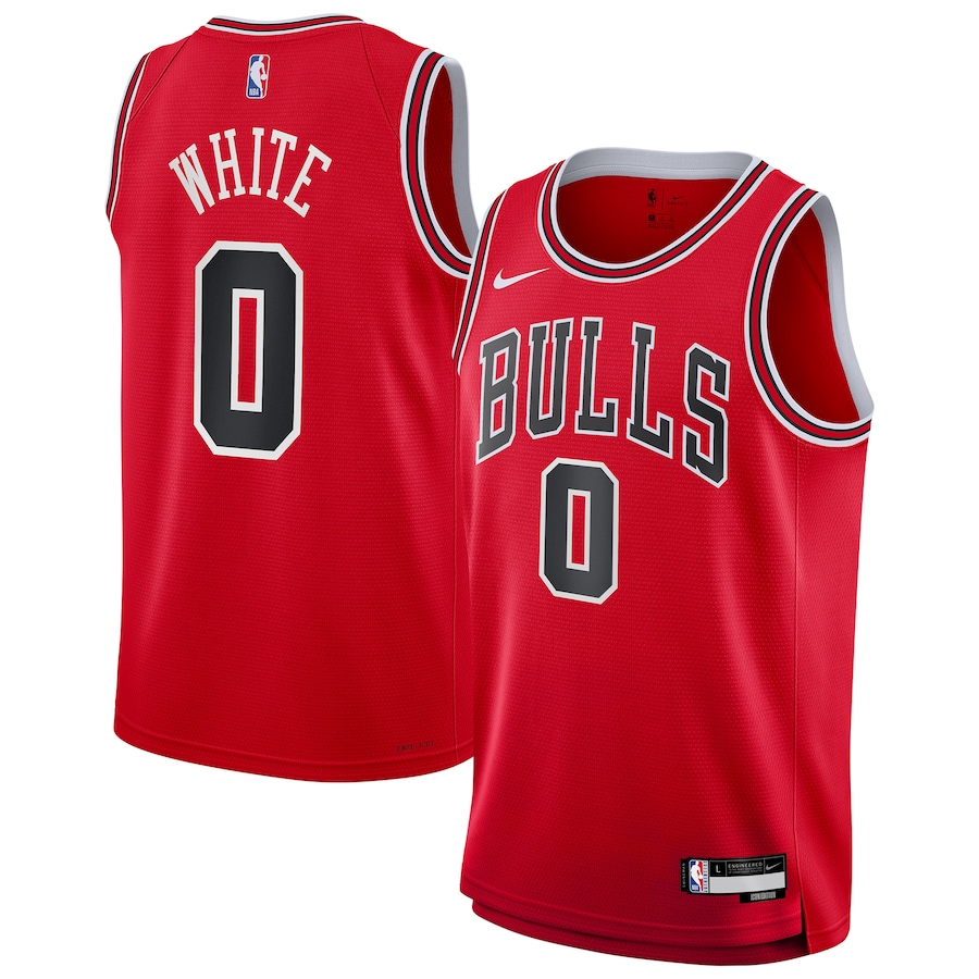 Youth Chicago Bulls Coby White Red Swingman Jersey - Icon Edition - SUjersey01