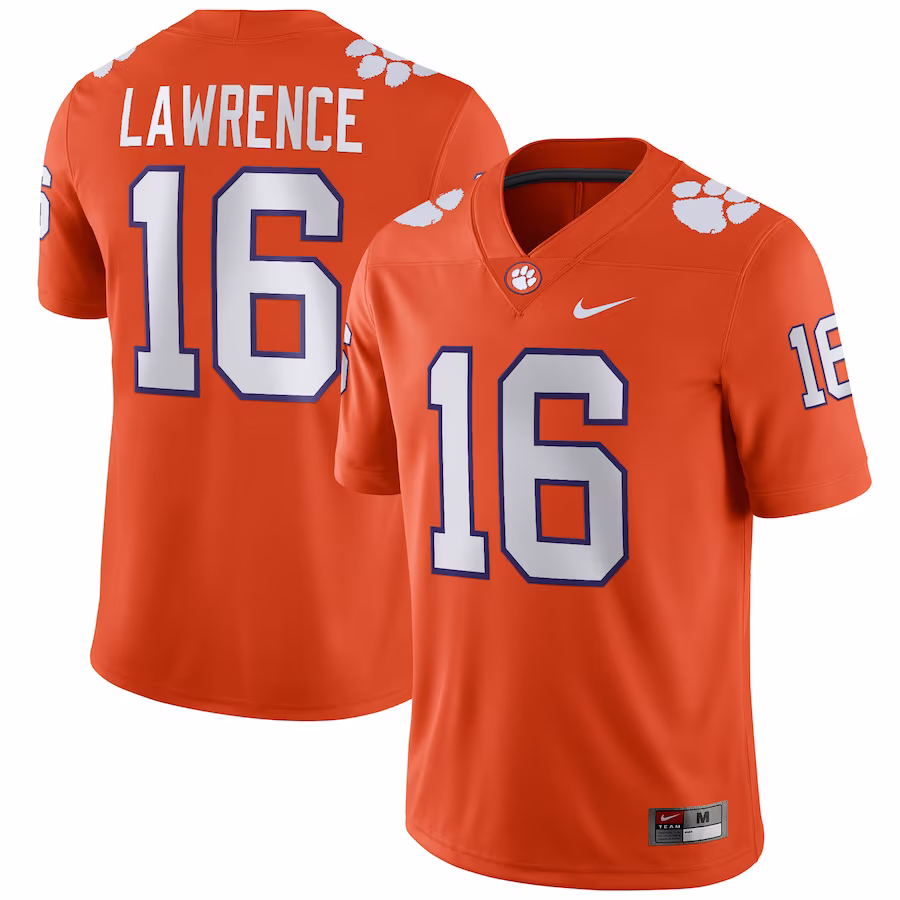 Trevor Lawrence Clemson Tigers Nike Player Game Jersey - Orange - SUjersey01