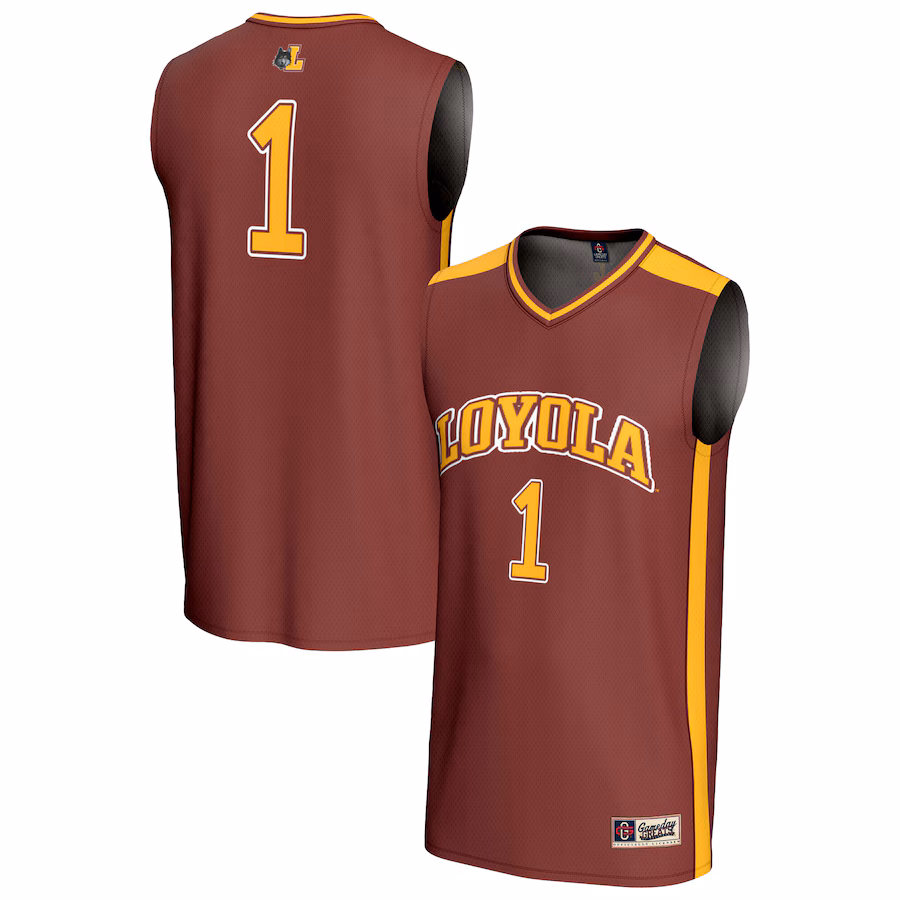 Youth GameDay Greats #1 Maroon Loyola Chicago Ramblers Lightweight Basketball Fashion Jersey - SUjersey01