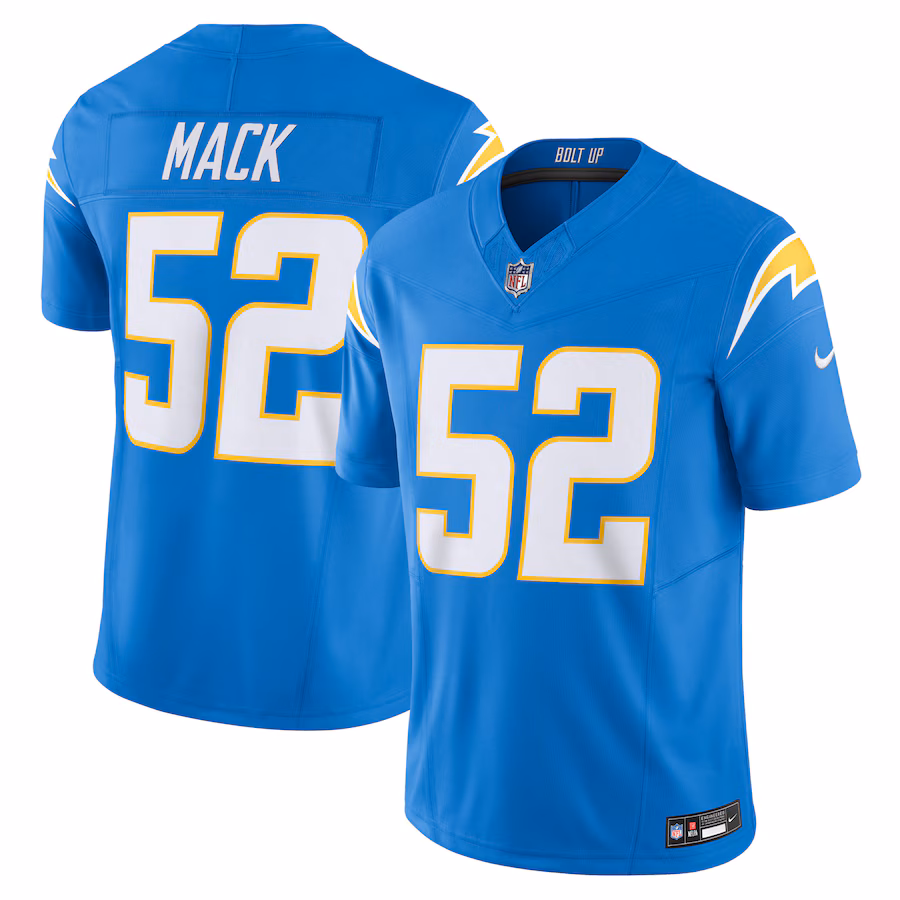 Men's Los Angeles Chargers Khalil Mack Nike Powder Blue Vapor F.U.S.E. Limited Jersey - SUjersey01