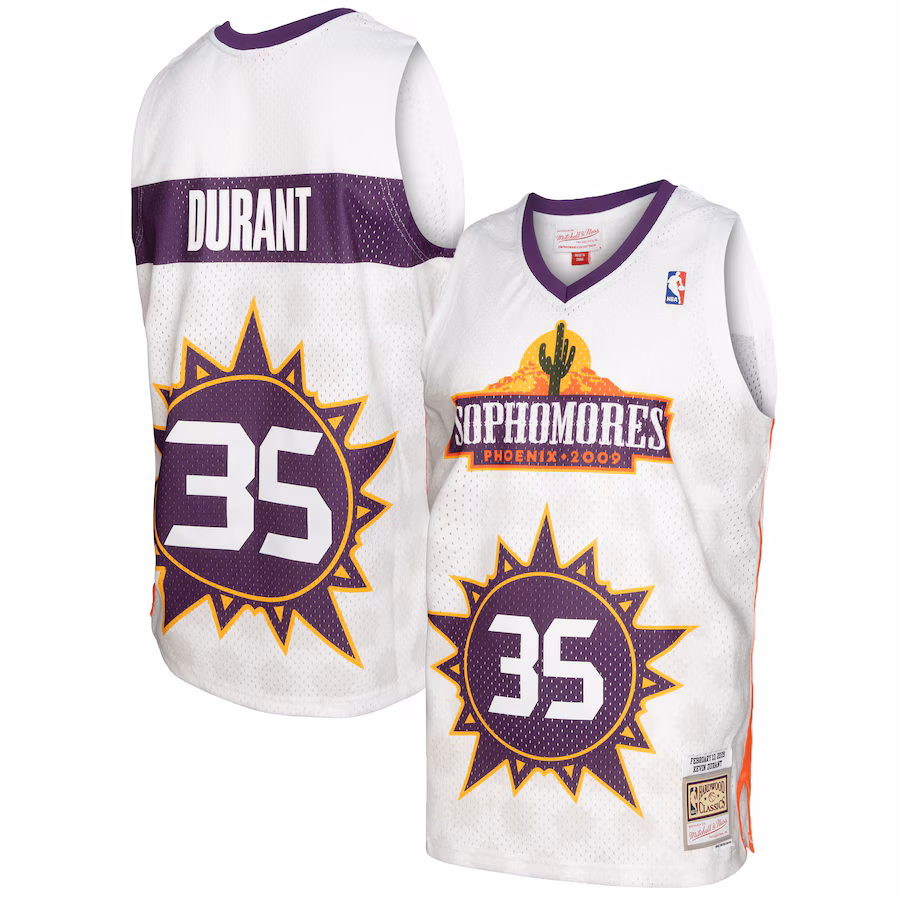 Men's Kevin Durant Mitchell & Ness White 2009 Rising Stars Swingman Jersey - SUjersey01