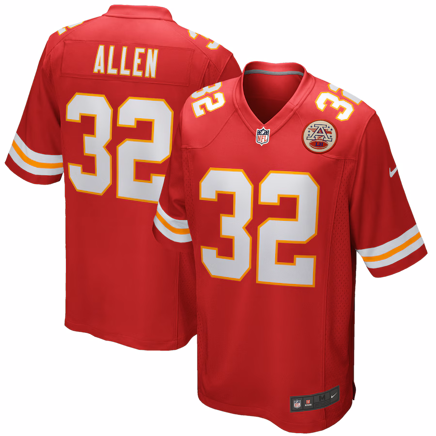 Men's Kansas City Chiefs Marcus Allen Nike Red Game Retired Player Jersey - SUjersey01