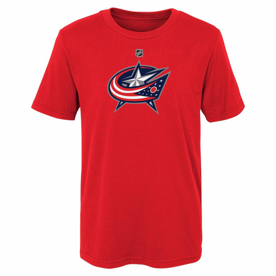 Youth Columbus Blue Jackets Red Primary Logo T-Shirt - SUjersey01