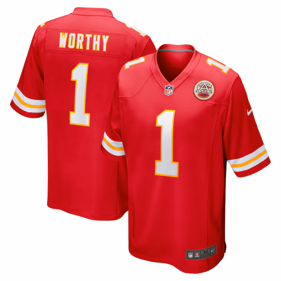 Men's Kansas City Chiefs Xavier Worthy Nike Red Player Game Jersey - SUjersey01