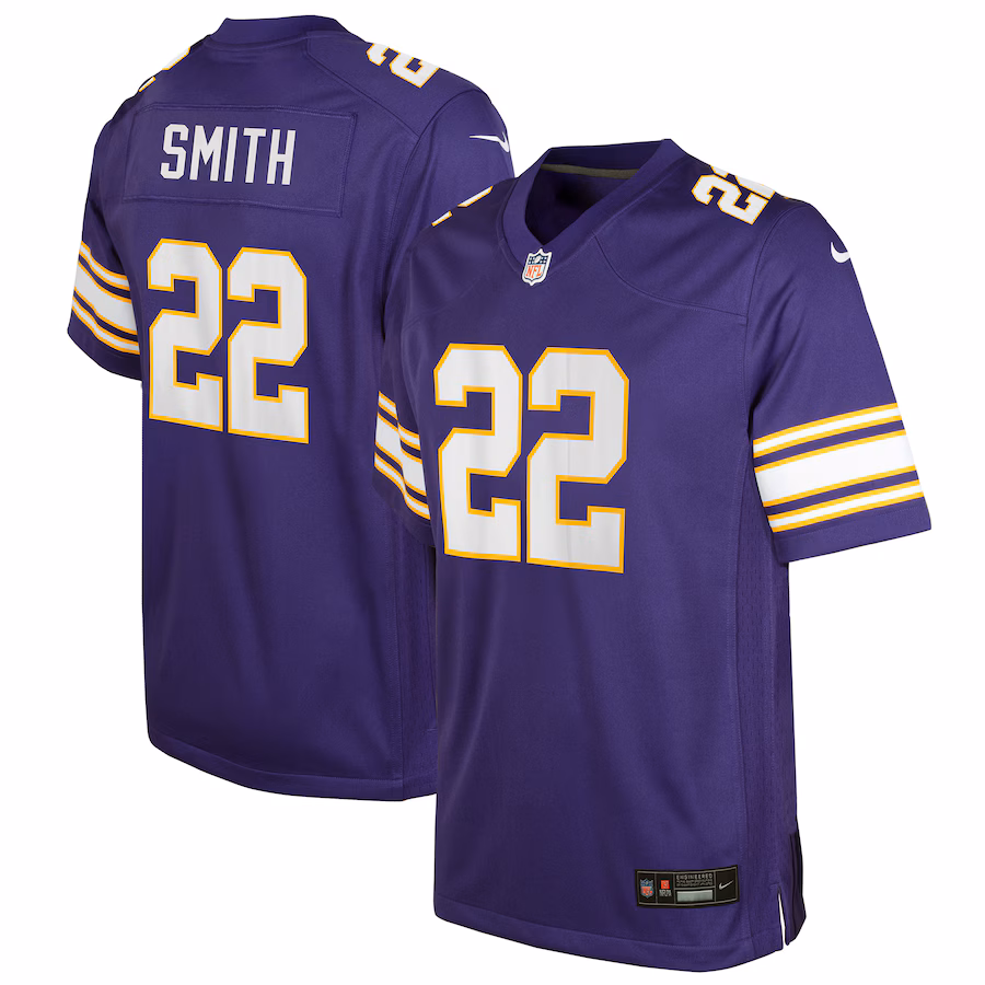 Youth Minnesota Vikings Harrison Smith Nike Purple Game Jersey - SUjersey01