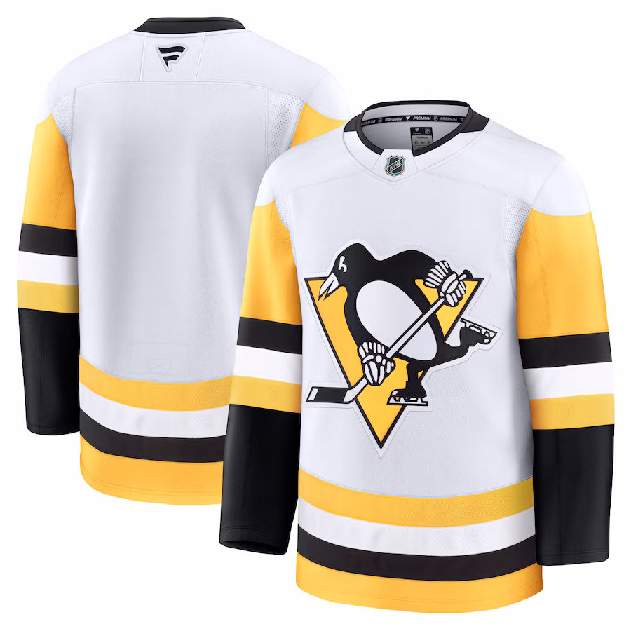 Men's Pittsburgh Penguins Fanatics White Away Premium Jersey - SUjersey01