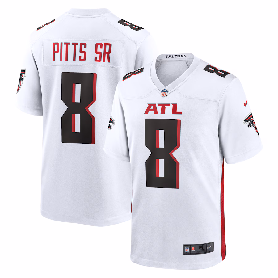 Men's Atlanta Falcons Kyle Pitts Sr. Nike White White Game Jersey - SUjersey01