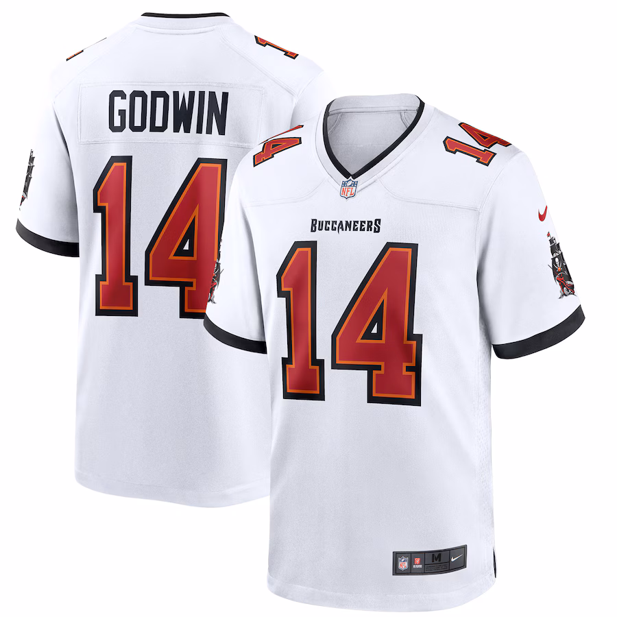 Men's Tampa Bay Buccaneers Chris Godwin Nike White Game Jersey - SUjersey01