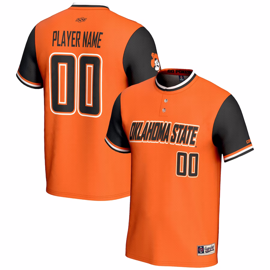 Oklahoma State Cowboys GameDay Greats Youth NIL Pick-A-Player Lightweight Softball Jersey - Orange - SUjersey01