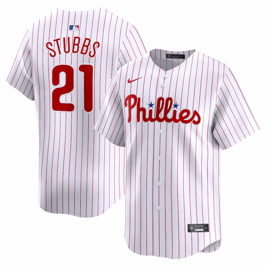Men's Philadelphia Phillies Garrett Stubbs Nike White Home Limited Player Jersey - SUjersey01
