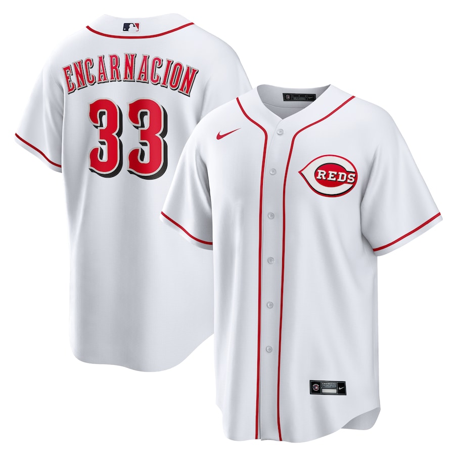 Men's Cincinnati Reds Christian Encarnacion-Strand Nike White Home Replica Jersey - SUjersey01