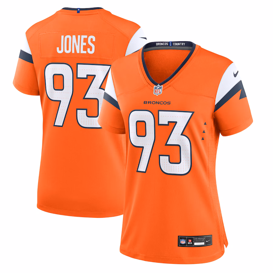 Women's Denver Broncos D.J. Jones Nike Orange Team Game Jersey - SUjersey01