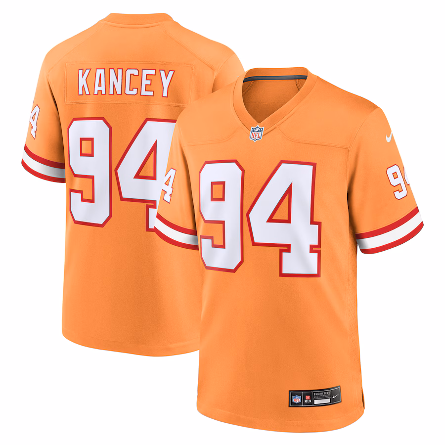Men's Tampa Bay Buccaneers Calijah Kancey Nike Orange Alternate Game Jersey - SUjersey01
