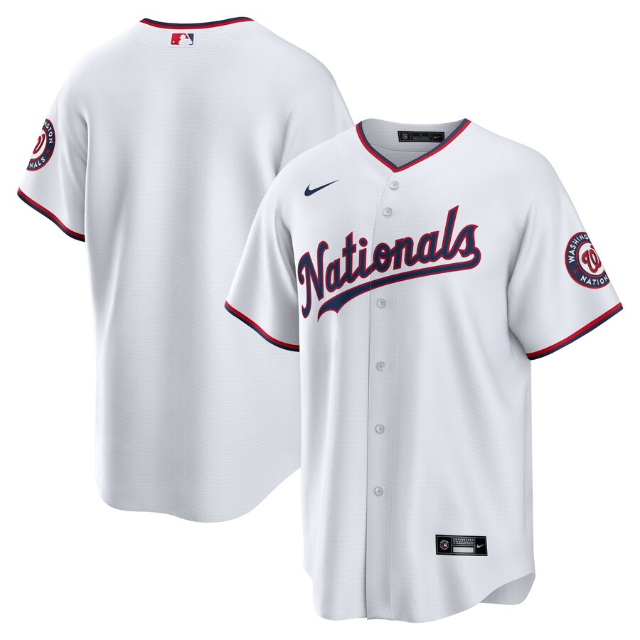 Men's Washington Nationals Nike White Home Blank Replica Jersey - SUjersey01