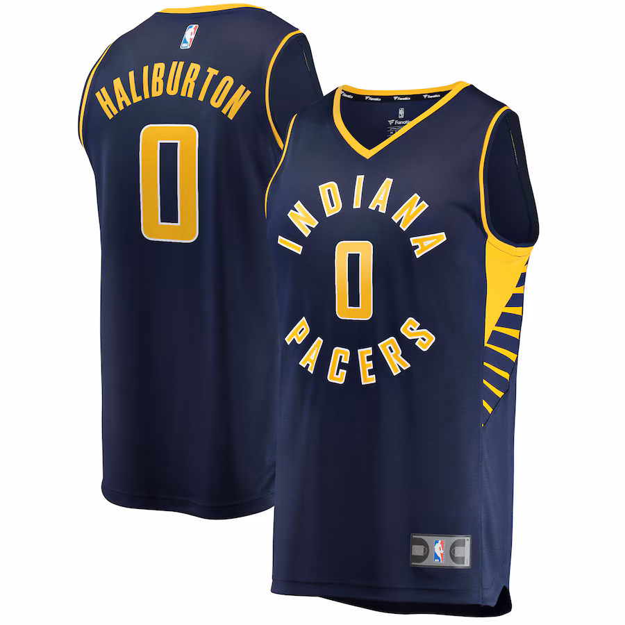 Youth Indiana Pacers Tyrese Haliburton Fanatics Navy 2021/22 Fast Break Replica Jersey - Icon Edition - SUjersey01