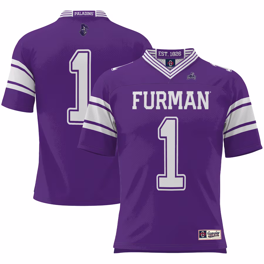 Furman Paladins GameDay Greats Youth #1 Football Jersey -  Purple - SUjersey01