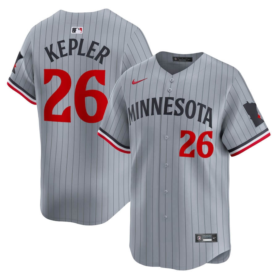 Men's Minnesota Twins Max Kepler Nike Gray Road Limited Player Jersey - SUjersey01