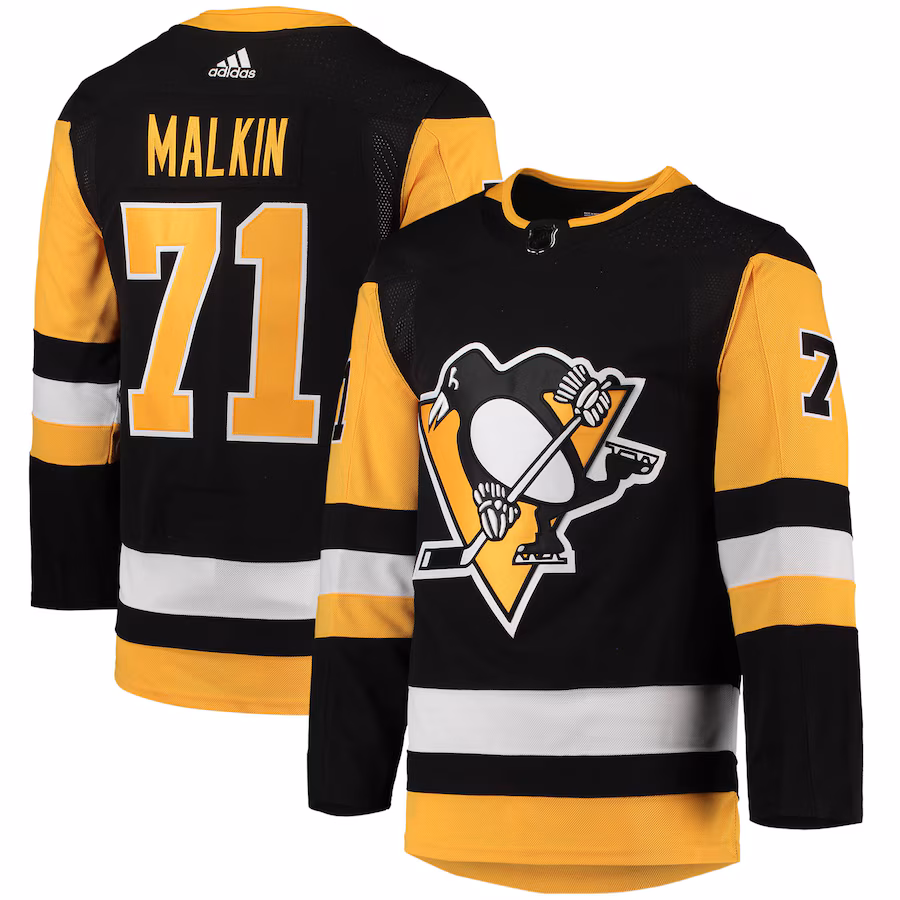 Men's Pittsburgh Penguins Evgeni Malkin adidas Black Home Primegreen Authentic Player Jersey - SUjersey01