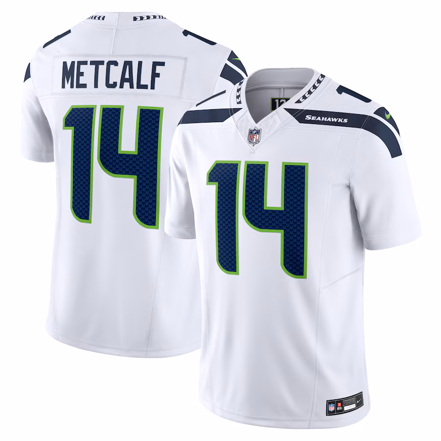 Men's Seattle Seahawks DK Metcalf Nike White Vapor F.U.S.E. Limited Jersey - SUjersey01