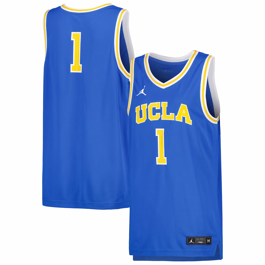 #1 UCLA Bruins Jordan Brand Unisex Women's Basketball Replica Jersey - Blue - SUjersey01