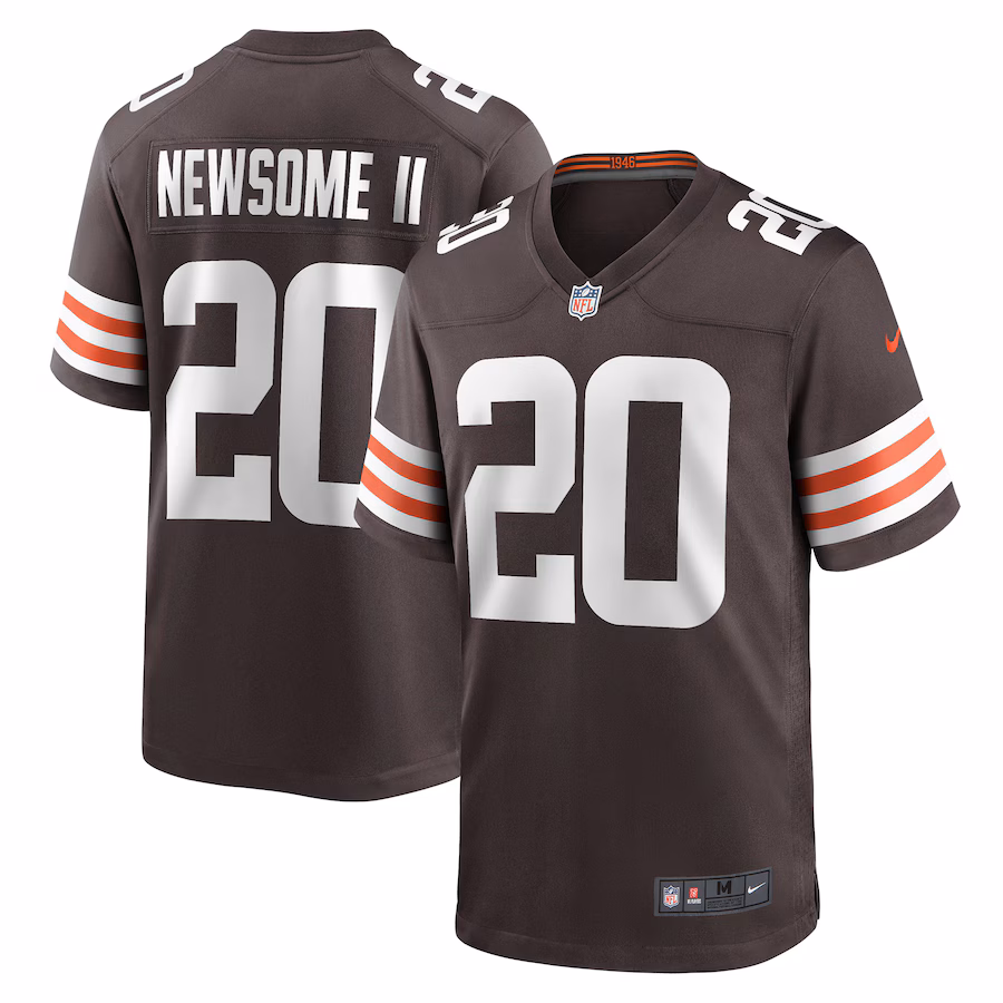 Men's Cleveland Browns Greg Newsome II Nike Brown Game Jersey - SUjersey01