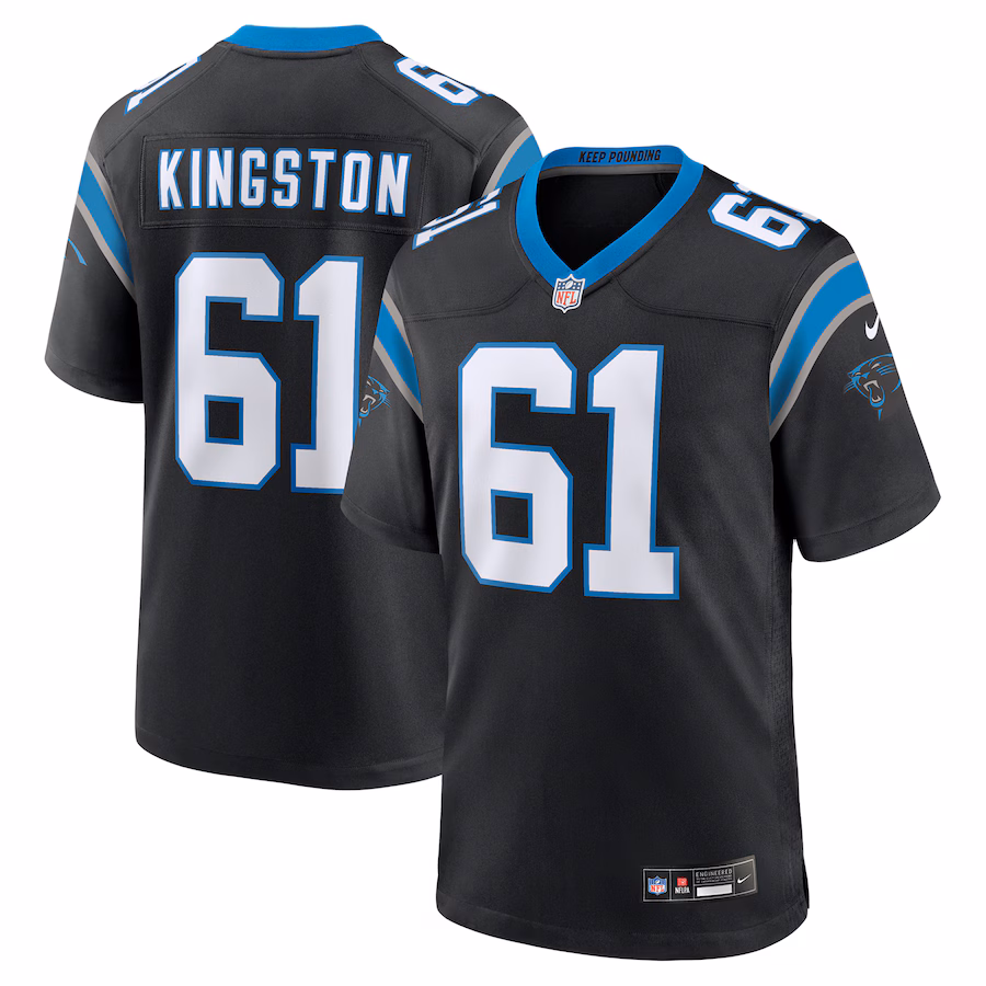 Men's Carolina Panthers Jarrett Kingston Nike Black Game Jersey - SUjersey01