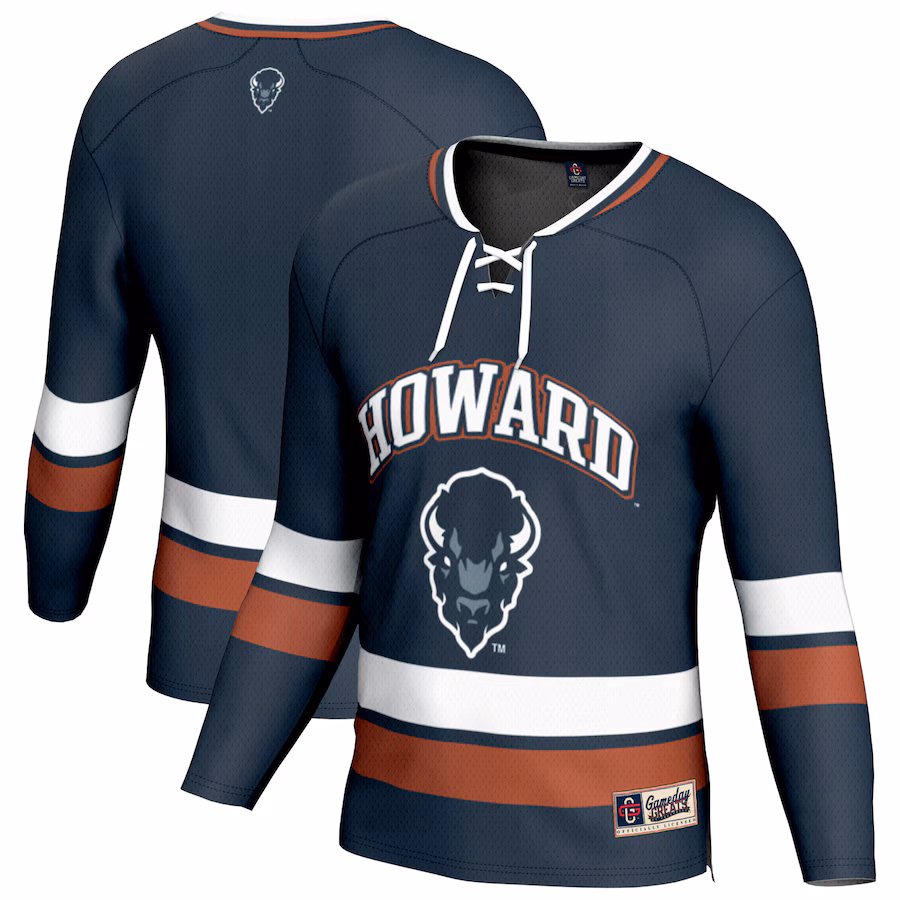 Youth GameDay Greats Navy Howard Bison Spirit Hockey Jersey - SUjersey01