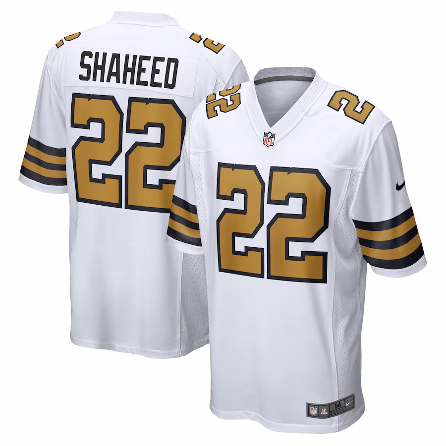 Men's New Orleans Saints Rashid Shaheed Nike  White Alternate Game Jersey - SUjersey01