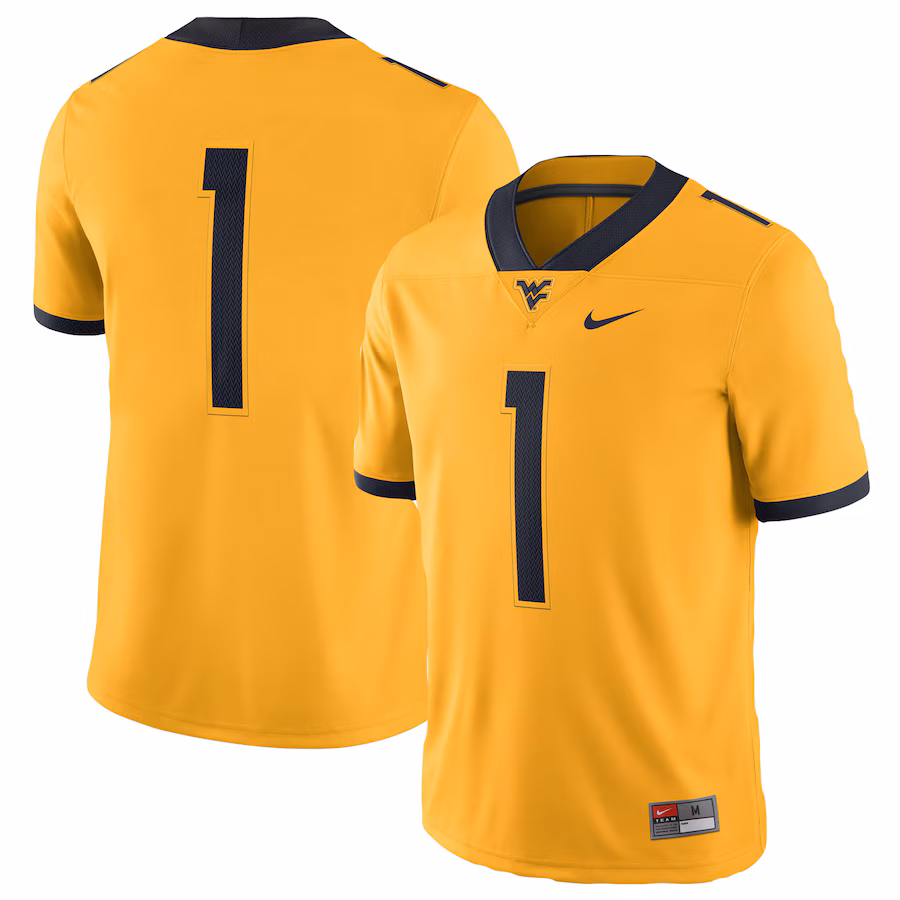 Men's Nike Gold West Virginia Mountaineers Alternate Game Jersey - SUjersey01