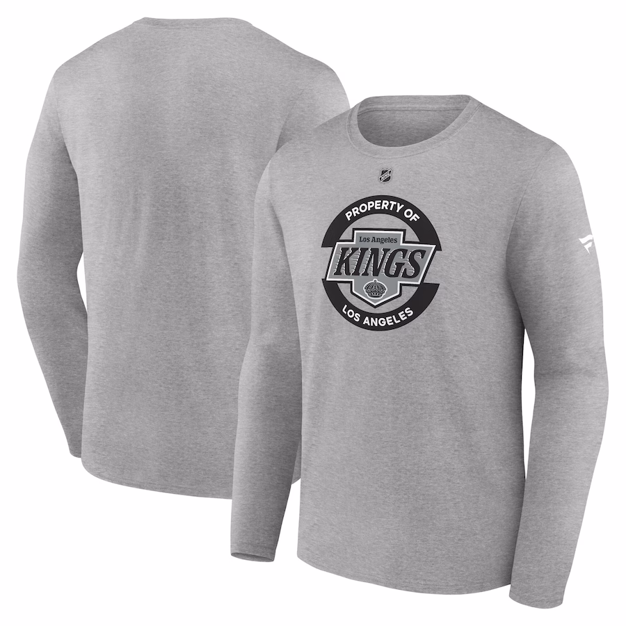Men's Los Angeles Kings Fanatics Gray Authentic Pro Practice Long Sleeve T-Shirt - SUjersey01