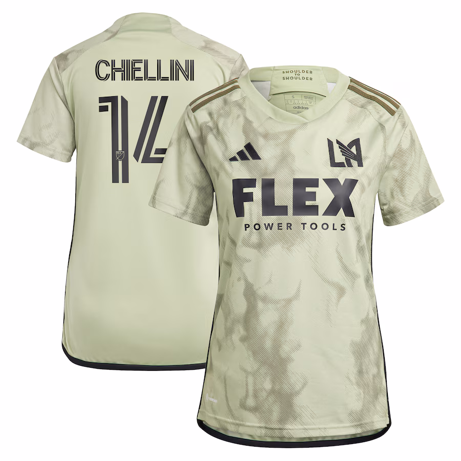 Women's LAFC Giorgio Chiellini adidas Green 2023 Smokescreen Replica Player Jersey - SUjersey01