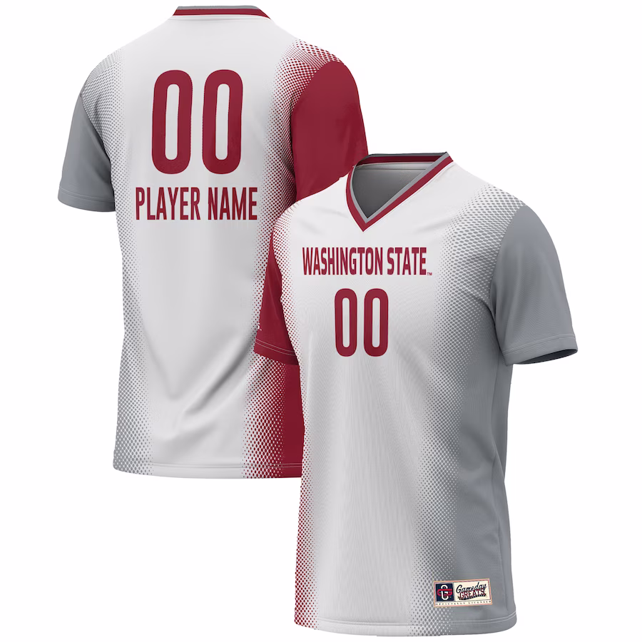 Washington State Cougars GameDay Greats Unisex NIL Pick-A-Player Lightweight Women's Soccer Jersey - White - SUjersey01