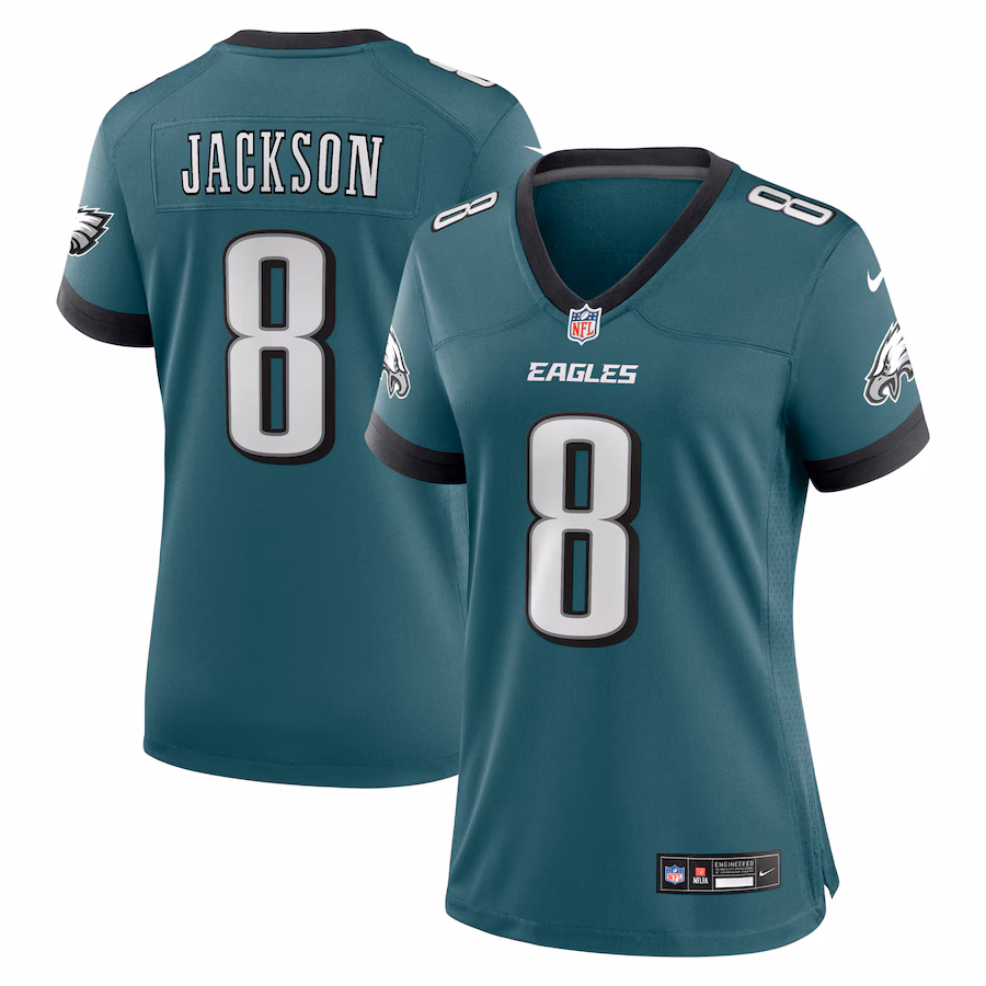 Women's Philadelphia Eagles Adoree' Jackson Nike Midnight Green Team Game Jersey - SUjersey01