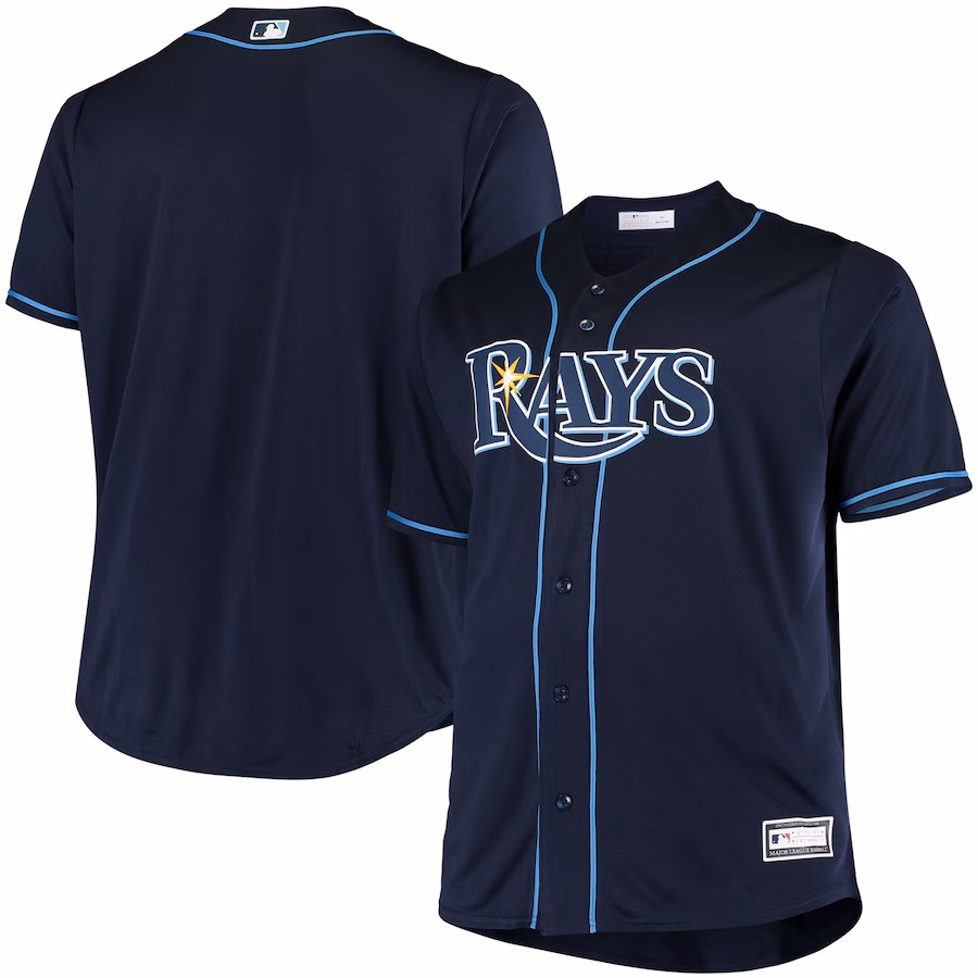 Men's Tampa Bay Rays Navy Big & Tall Replica Alternate Team Jersey - SUjersey01